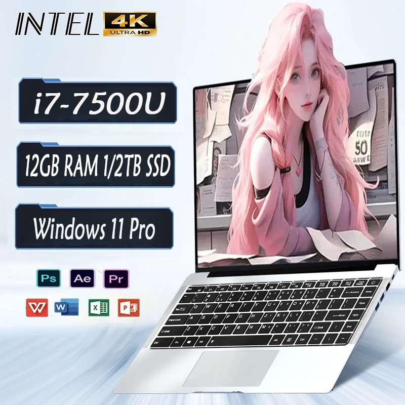 14.1'' Laptop Windows 11 i7-7500U Laptop PC 14.1