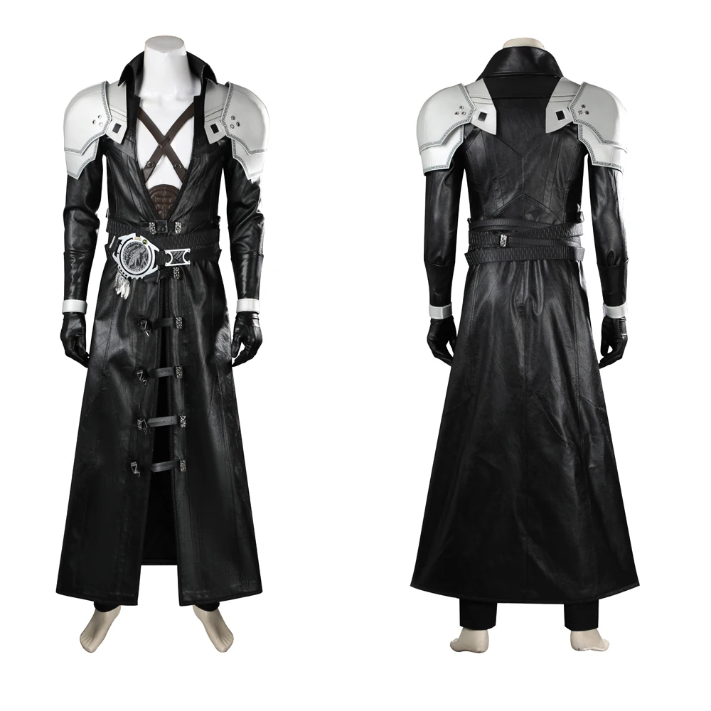 Sephiroth Cosplay FF7 Remake Costume videogioco costumi per adulti vestito nero Custom Made Deluxe Edition abbigliamento per feste di Halloween