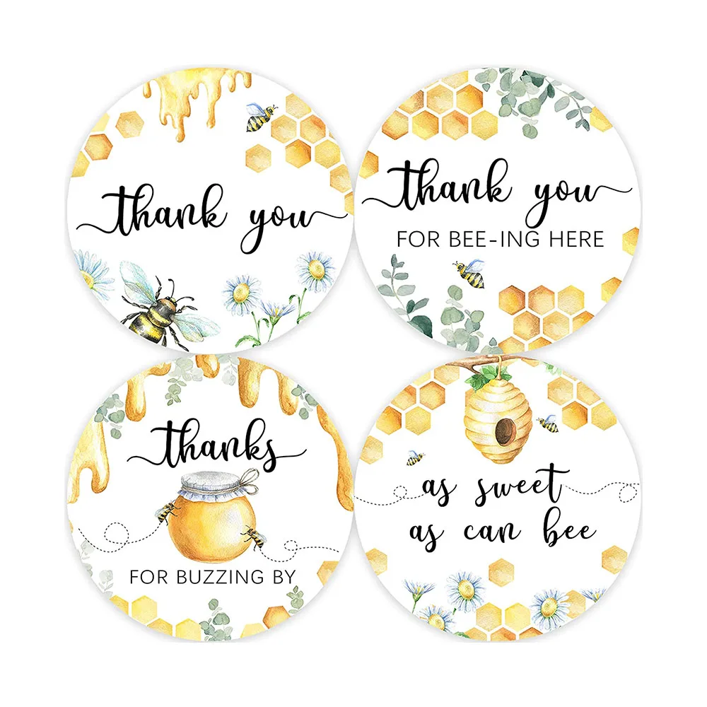 Bumblebee Thank You Stickers, Baby Shower Thank You Stickers,Mommy to Bee Baby Shower Gift Tag Decorations