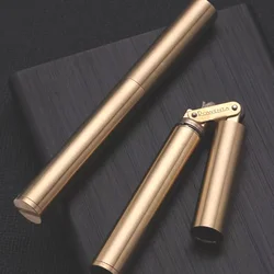 Golden Brass Nunchuck Panlong Stick Creative Grinding Wheel Lighter Men's Play Pressure Reducing Lighter with Box