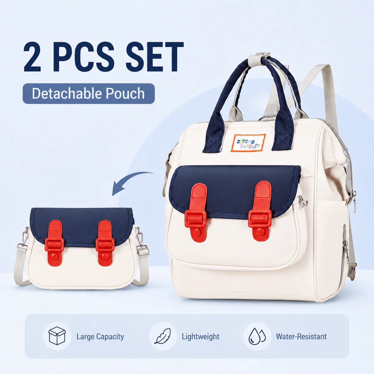 Diaper Bag Baby Backpack Waterproof Mommy Bag Large Capacity Multi Compartment Storage Mother Outdoor Travel Care Organizer