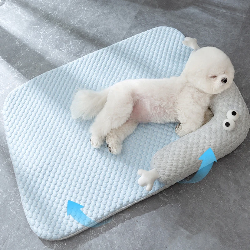 Dog Cooling Bed Mat Summer Puppy Cushion Soft Non-slip Pet Sleeping Mats for Small Medium Dogs Pet Accessories