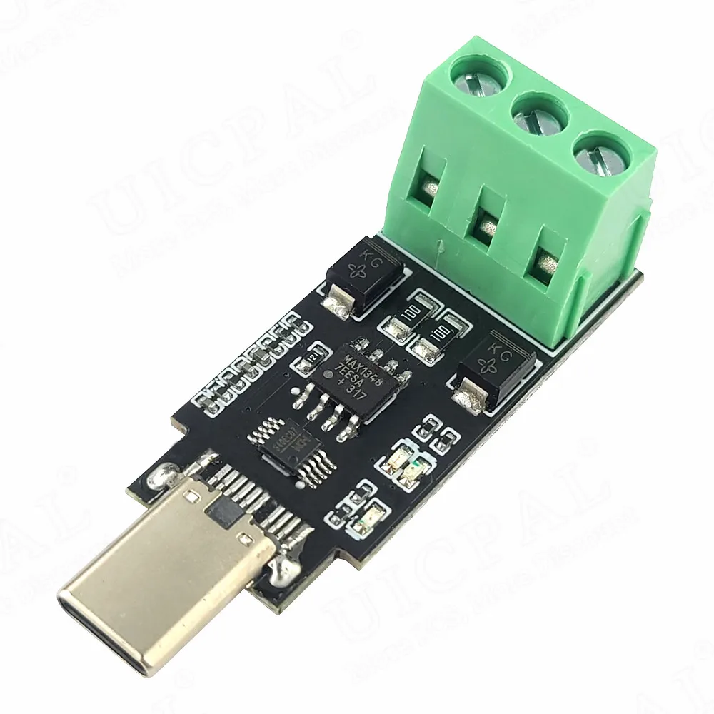 Type-C to RS485 Conversion Module for Android Serial OTG USB Type C to 3PIN 485 Converter Modules 600W Protection