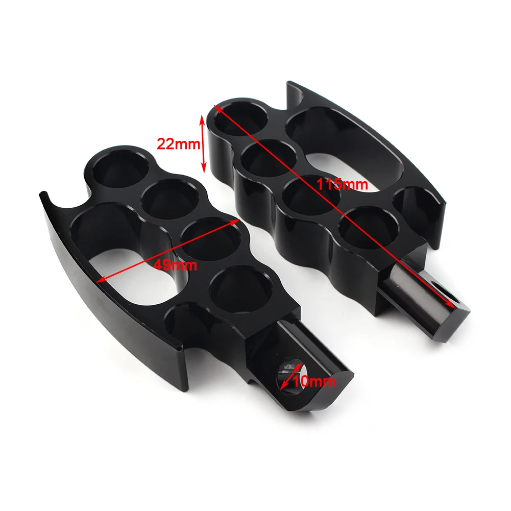 1Pair Motorcycle Knuckle Footrest Floor Board Controls Foot Pegs For Harley Davidson Touring Softail Dyna Sportster CNC Aluminum