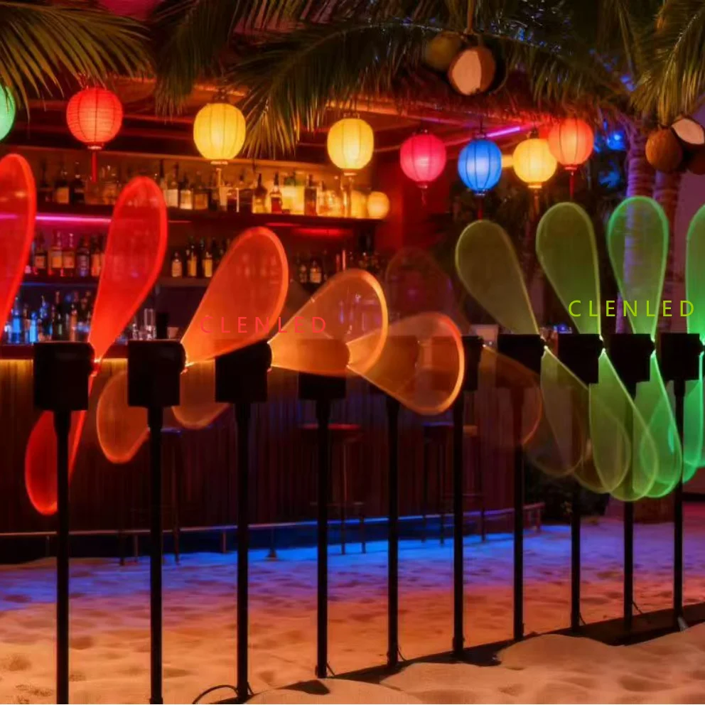 360 Degree Rotation 24V RGB Led Pixel Fan Disco Tube Light Nightclub Decoration DMX Stage Lights for Events view 2