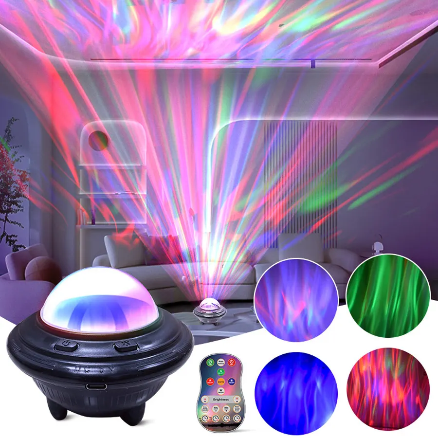 18 Color RGBW LED Northern Lights Sky Projection Light Night Dreamy DJ Disco Party Gift Christmas Atmosphere Lamp F20
