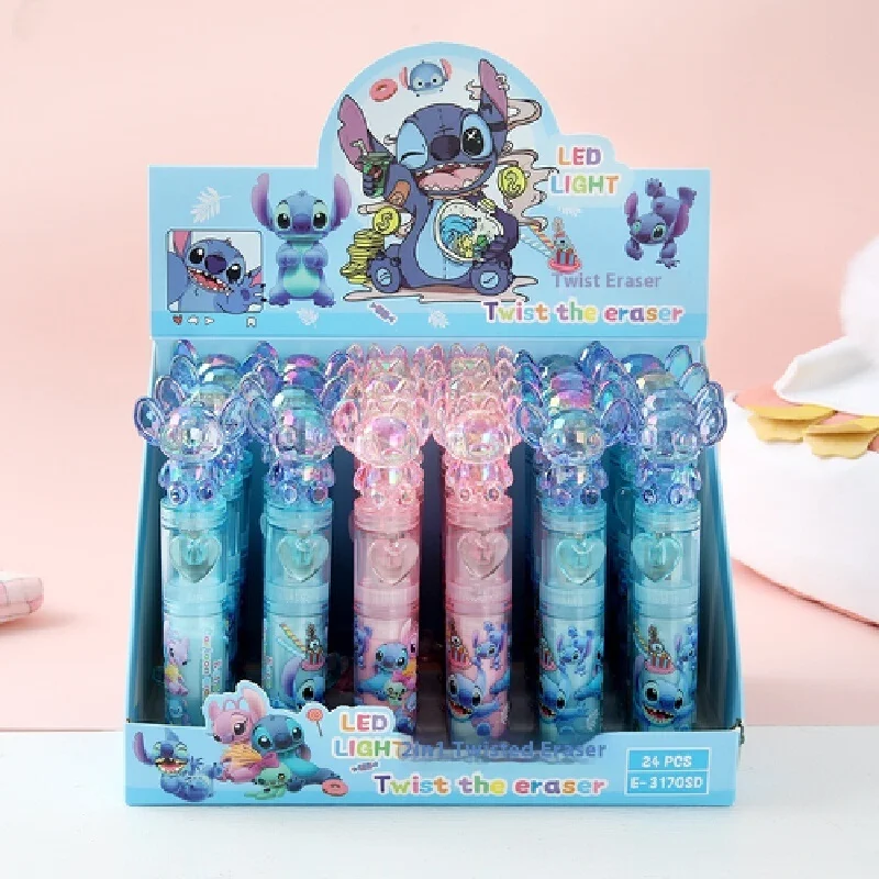 24-pezzi-di-gomma-disney-stitch-matita-gomma-piccola-luce-creativa-rotante-nucleo-alunni-forniture-di-cancelleria-regalo-all'ingrosso-luminoso