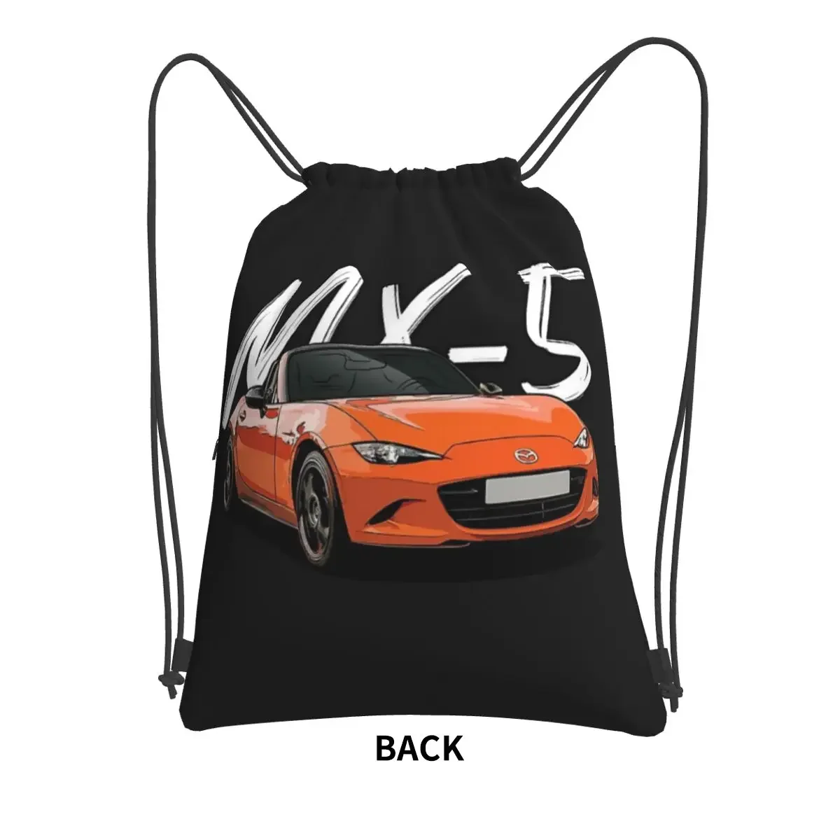 Mazda MX-5 30th Anniversary Portable Backpacks Drawstring Bag Casual Drawstring Bundle Pocket Storage Bags For School Students