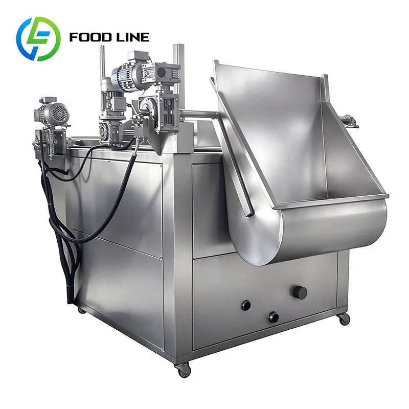 Deep Fryer Batch Frying Automatic Stir Fryer Potato Chips Plantain Chips French Fries Peanuts Snacks Customized
