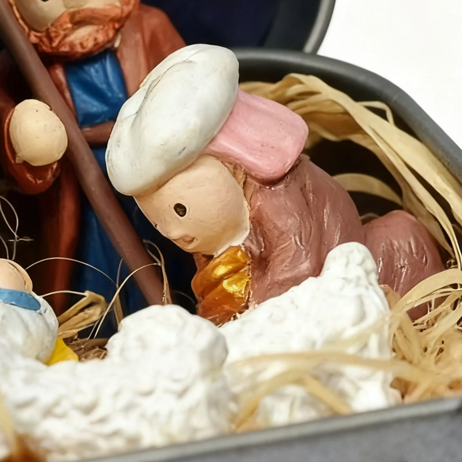 Mini Christmas Nativity Scene Set in a Tin Box, Handcrafted Pocket Nativity Scene Set, Holy Family Display, Small Religious Orna