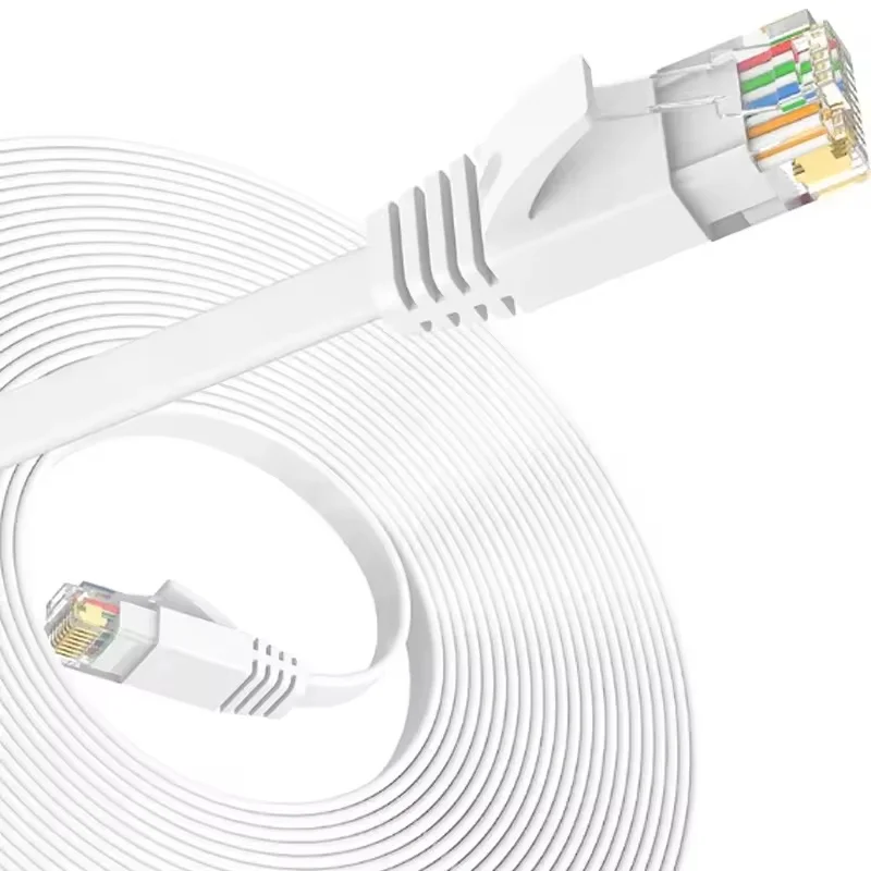 RJ45 Cat6 Cable 0.3/0.5/1/1.5/2/3/5/10m Flat Ethernet LAN Patch Cord High Speed 1000Mbps Network Cable For Router Modem Computer
