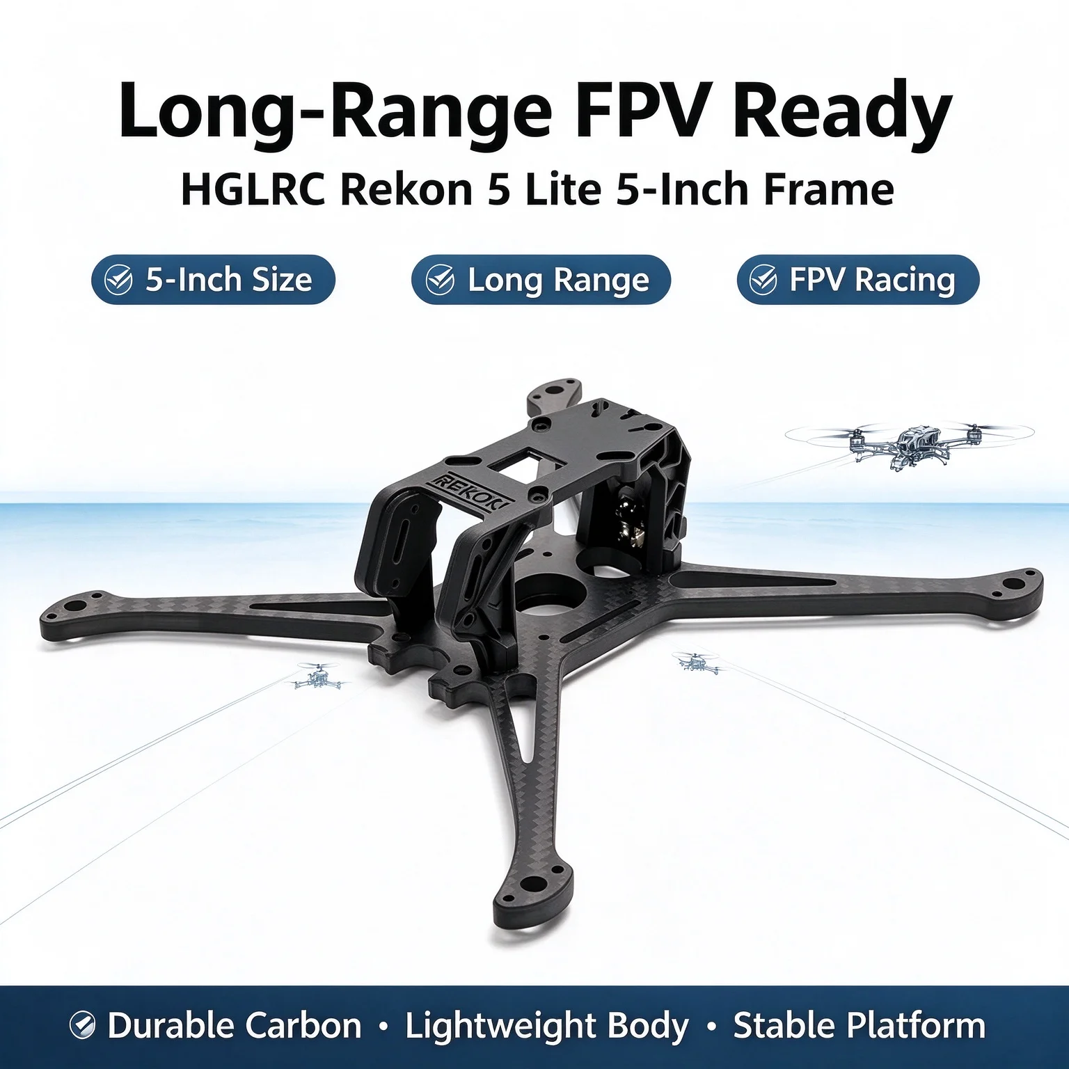 HGLRC Rekon5 LITE O4 FPV 5-inch lightweight Long-Life Frame