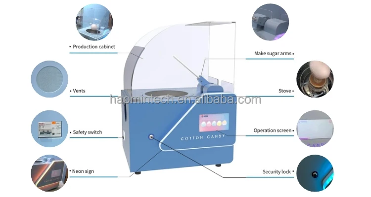 MG221 Mini Small Model Automation Fairy Floss Zuckerwattemaschine