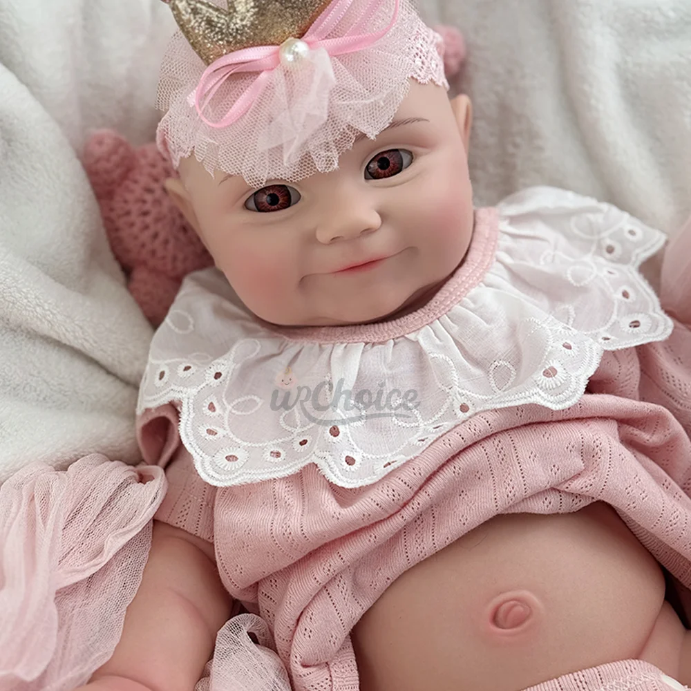 20-calowa silikonowa lalka noworodek Maddie z naturalnym, relaksowanym uśmiechem Realistyczny dziecko Reborn dla kolekcjonerów lalek