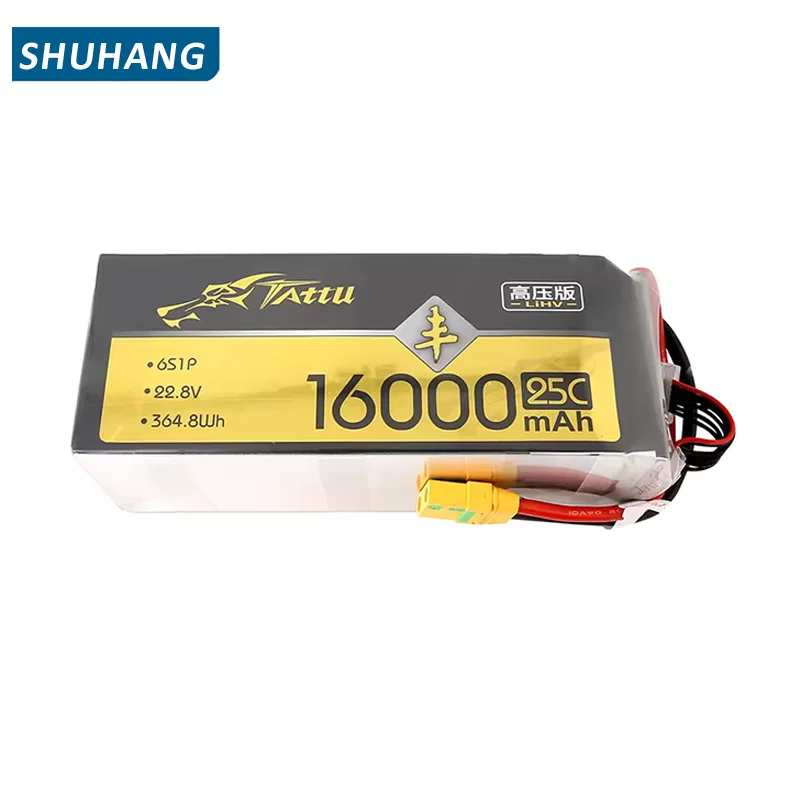 

Tattu UAV LiHV Lipo аккумулятор 16000 мАч 6S 22,8 В 25C для E410P 10 кг E610P сельскохозяйственный дрон самолет экспериментальные роботы динамика