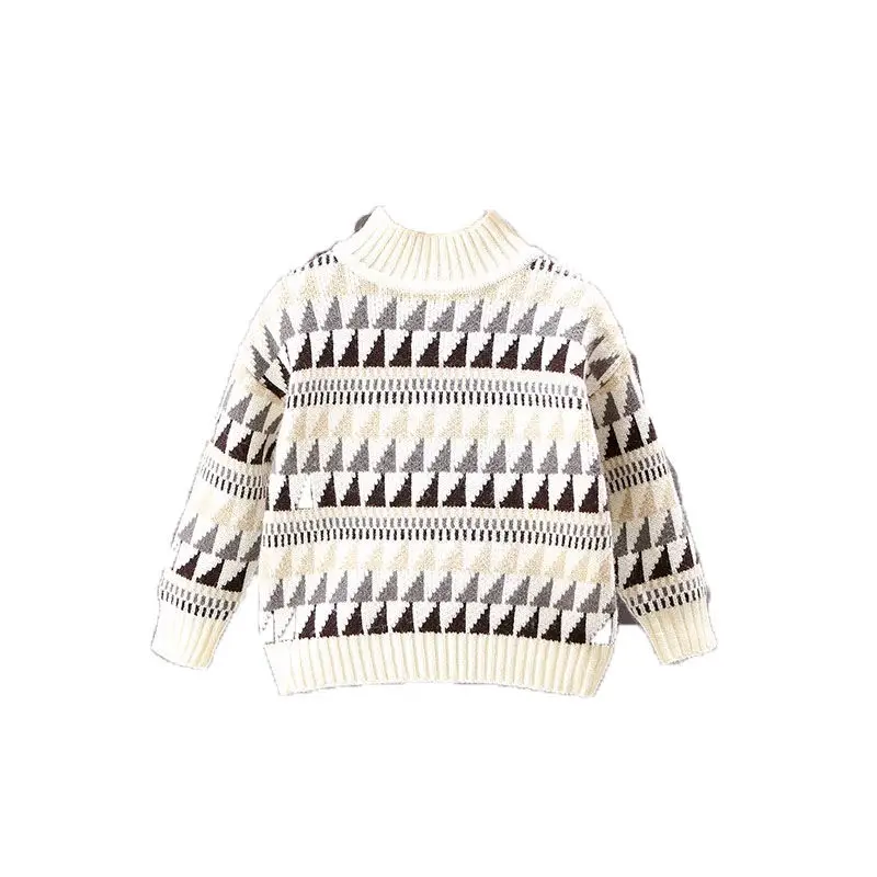 Boys Sweaters Thickened Autumn/Winter New Fashionable Versatile Children's Knitted Sweaters Boys Tops Boy Clothes 2 3 4 6 8 Year