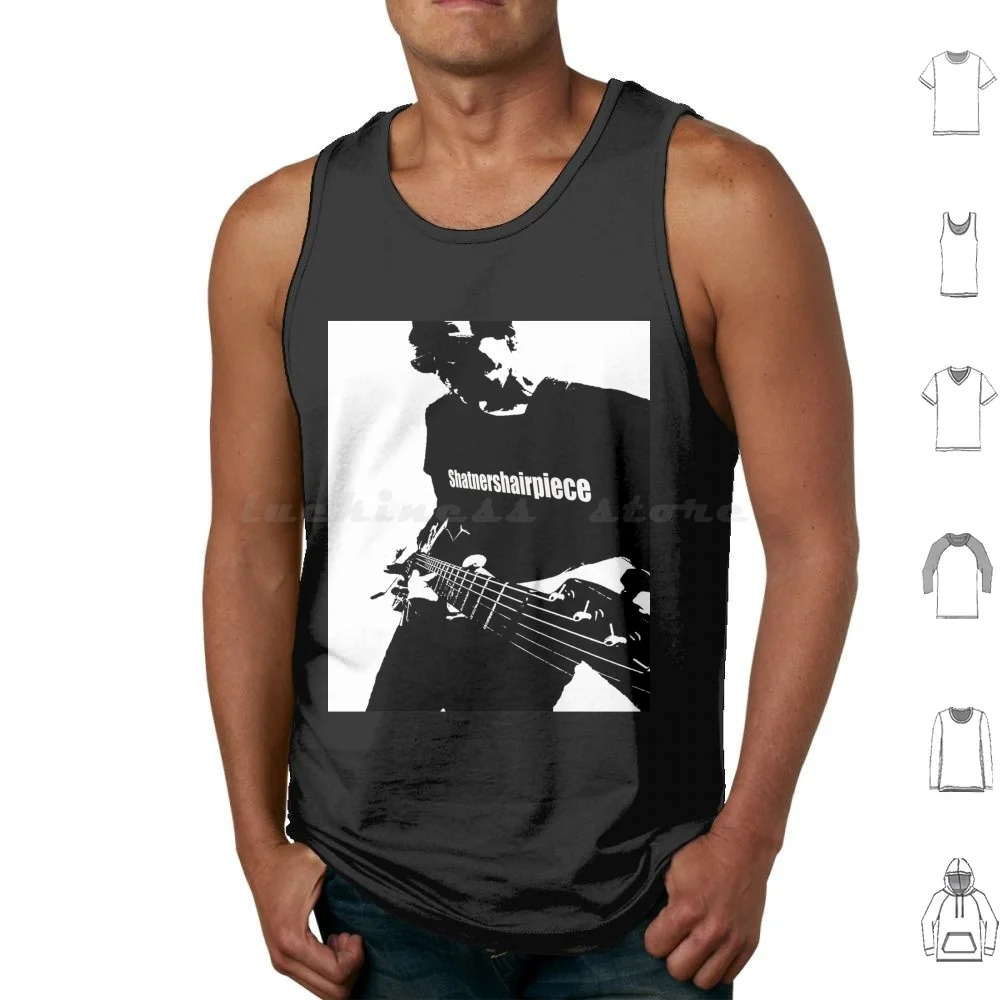 Shatnershairpiece Plays Hot Guitar Tank Tops Print Cotton Hot Guitar Guitarist Player Vancouver Busker Guitar Solo