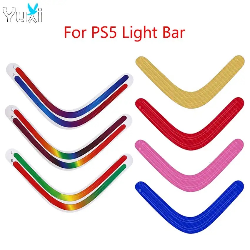 YuXi For PS5 LED Light Bar Rainbow Gradient Sticker for PS 5 Drive Digital Edition Host Self Adhesive Decals LED Lightbar