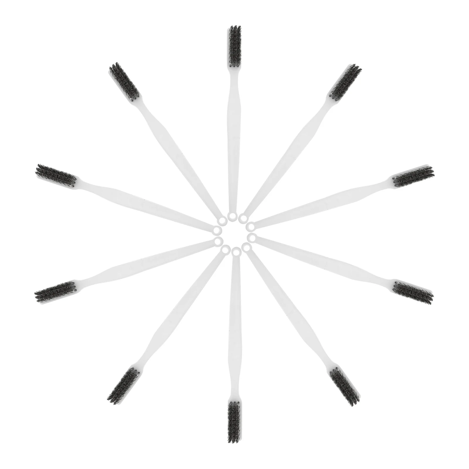 

10Pcs Long-Lasting Handle Brushes for Rust Removal and Polishing Convenient Maintenance Tool for Grills and Barbecues