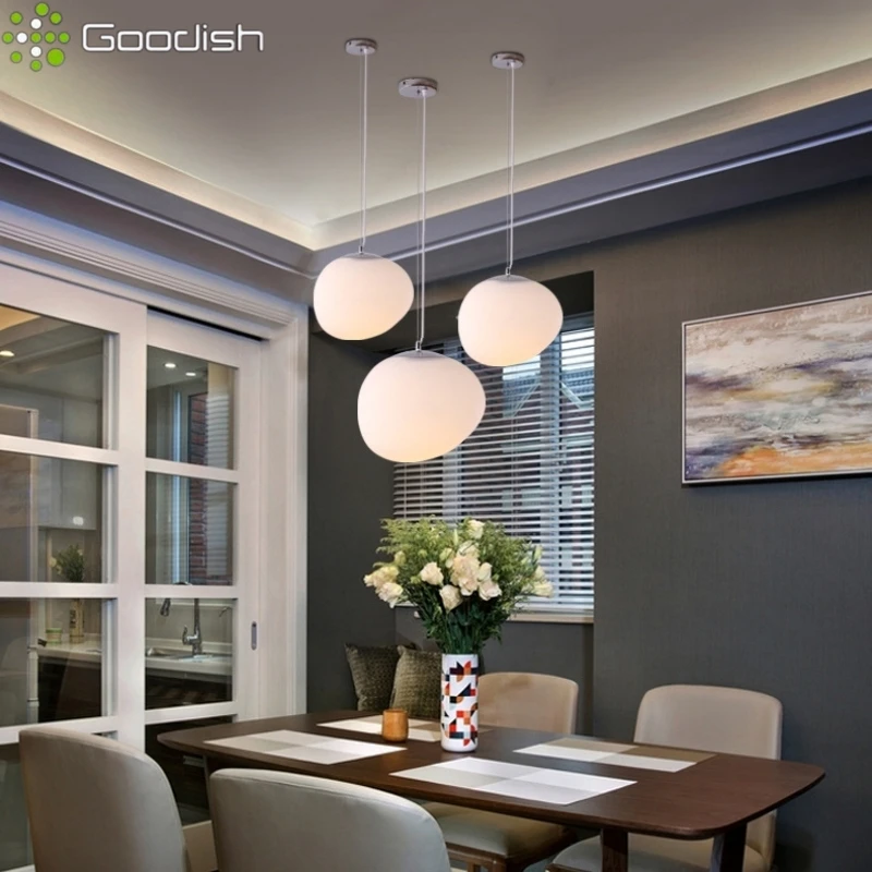 

Modern Simplicity Irregular Glass Stone Ball LED Pendant Light Hot Bending Creative Lamps for Bedroom Home Decoration Chandelier