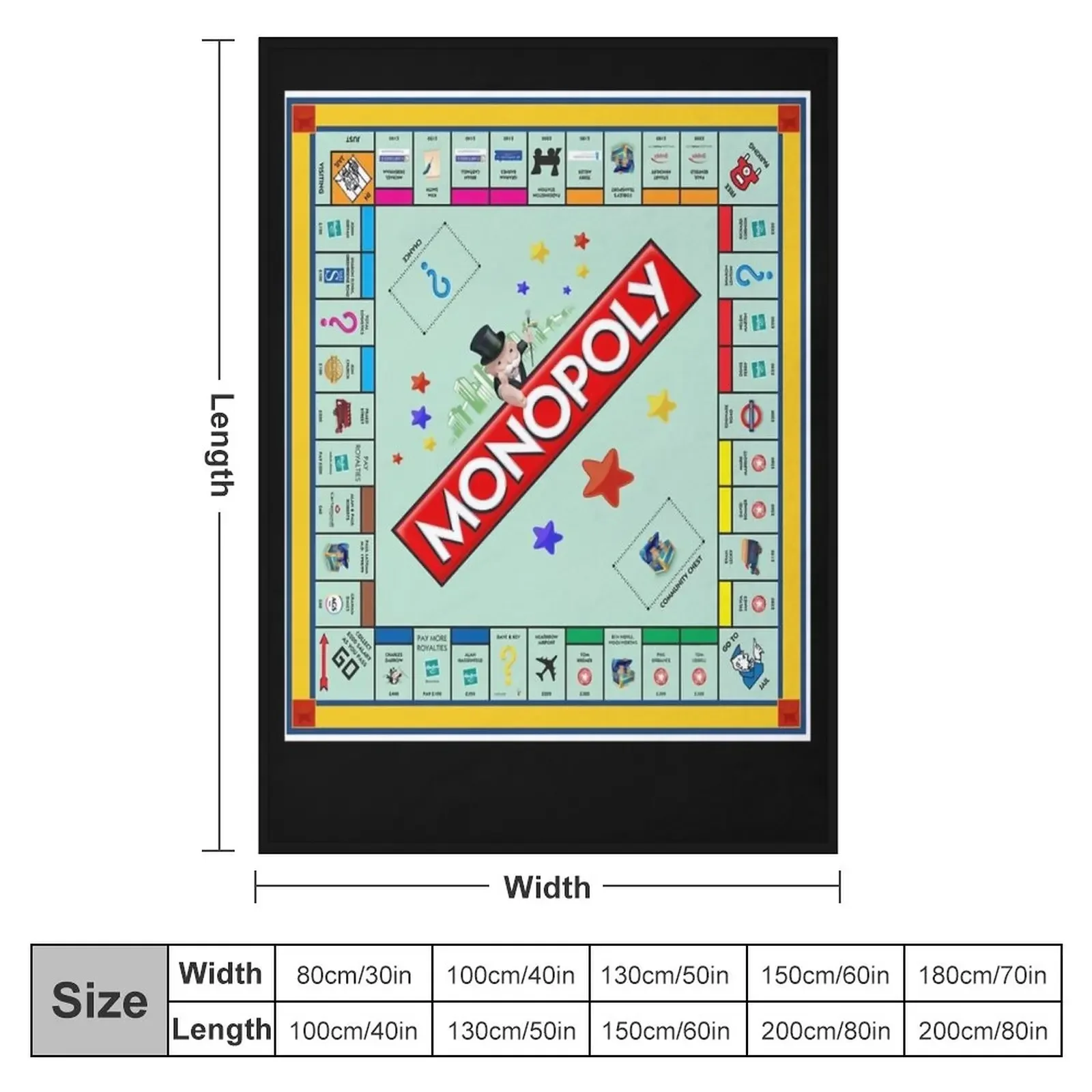 Monopoly Board Game Classic Throw Blanket valentine gift ideas Decorative Blankets