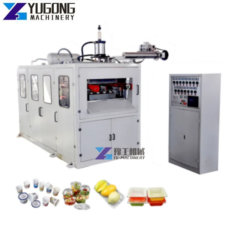 Fully Automatic Thermoforming Plastic Tray Forning Making Machine High Speed Disposable Plastic Cup Thermoforming Machine