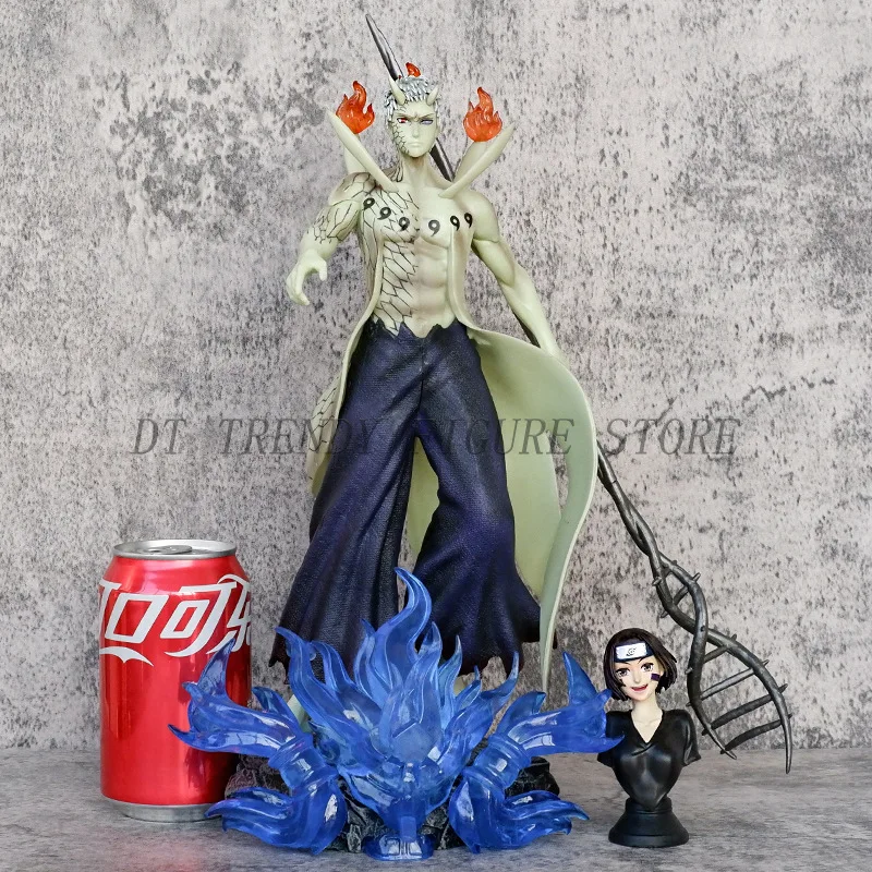 34cm Anime NARUTOU GK Uchiha Obito Nohara Rin Action Figure PVC Collection Model Ornaments Toys Desktop Decoration Toy For Gifts