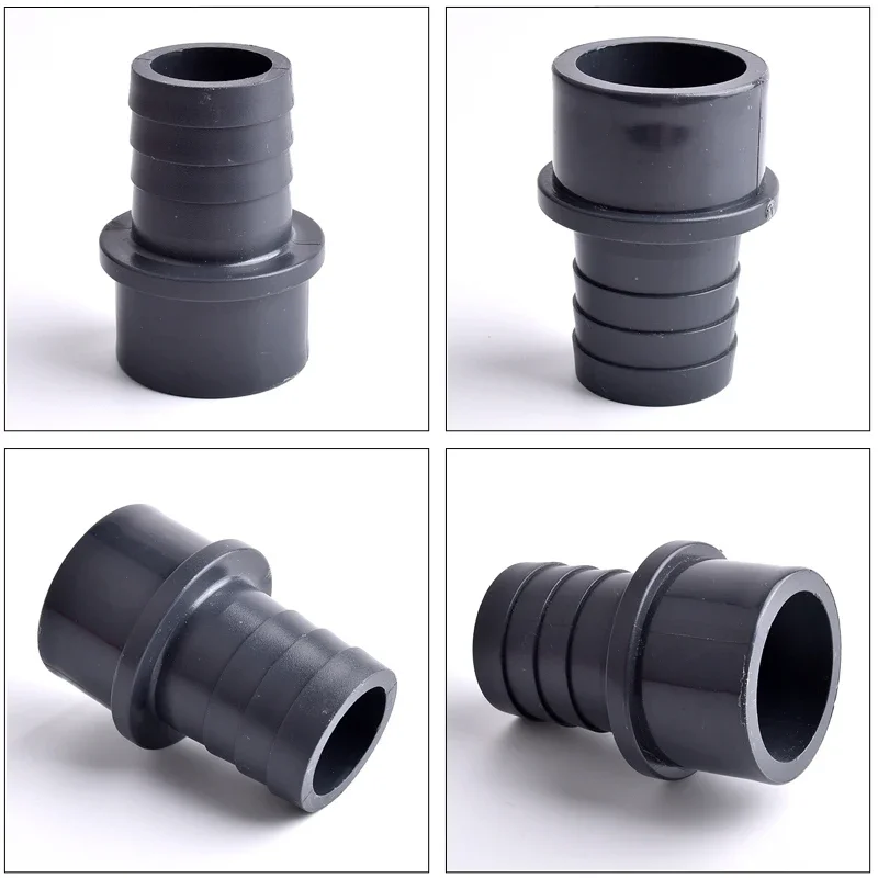 1PCS UPVC Hose Barb Connector, PVC Hose Direct Fitting, Soft-to-Hard Quick Connect Plastic Barb Socket, Adapter for Hose & Pipe