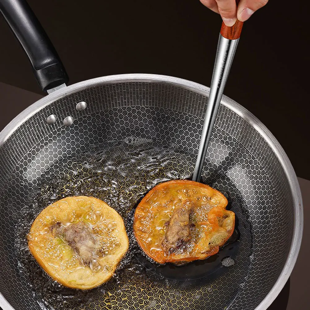 

Stainless Steel Cake Frying Spoon Mold Large Size Shallow Edge Nonstick Kitchen Utensil for Pancakes Metal Scoop Handle