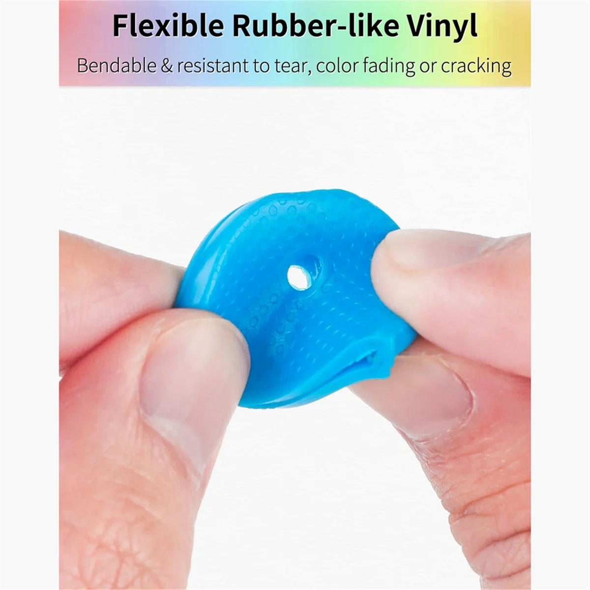 ABQR Set da 32 pezzi di etichette per copritasti, copritasti flessibili in PVC per una facile identificazione dei copritasti semicircolari