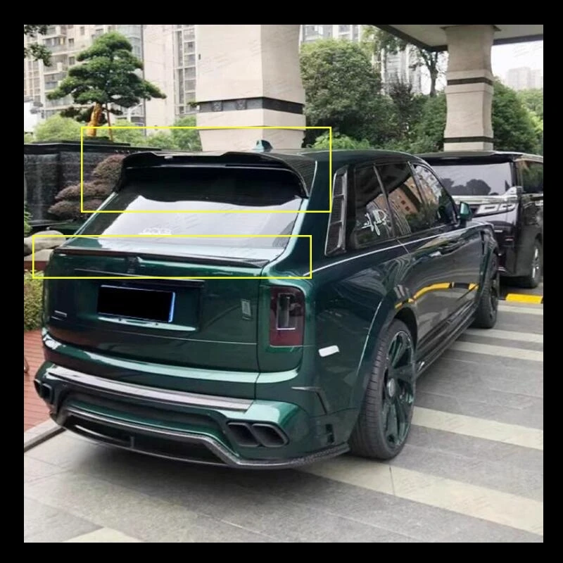 Carbon Fiber Spoiler For Rolls-Royce Cullinan 2018-2024 High Quality Rear Trunk Top Wing Kit Splitter Refits