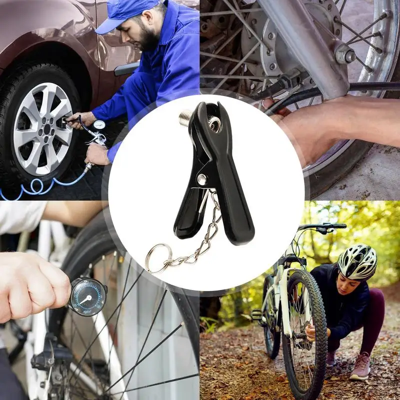 Multi-use Inflator Pump Valve Connector Clip-on Adapter metal Auto Tyre Wheel Valve Inflatable Pump Bike Tire Adapter Outdoor