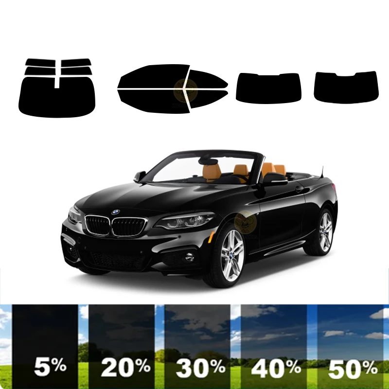 

precut Removable Window Tint Film For Car 100% UVR 5%-35%VLT Heat Insulation Carbon ﻿For BMW 2 SERIES 2 DR COUPE 2014-2021