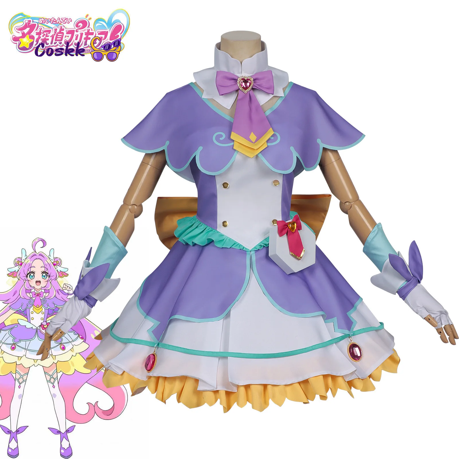 

Звездный детектив Премиум Кью! Костюмы для косплея Акечи Анны из аниме, полный комплект для косплея