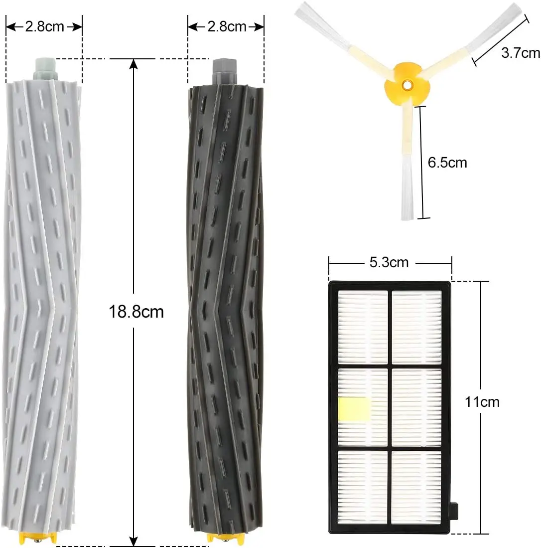 Roomba Accessoire Kit Voor Irobot Roomba 880 805 860 870 890 960 980 Stofzuiger Zwenkwiel, hepa Filter & Side Borstel