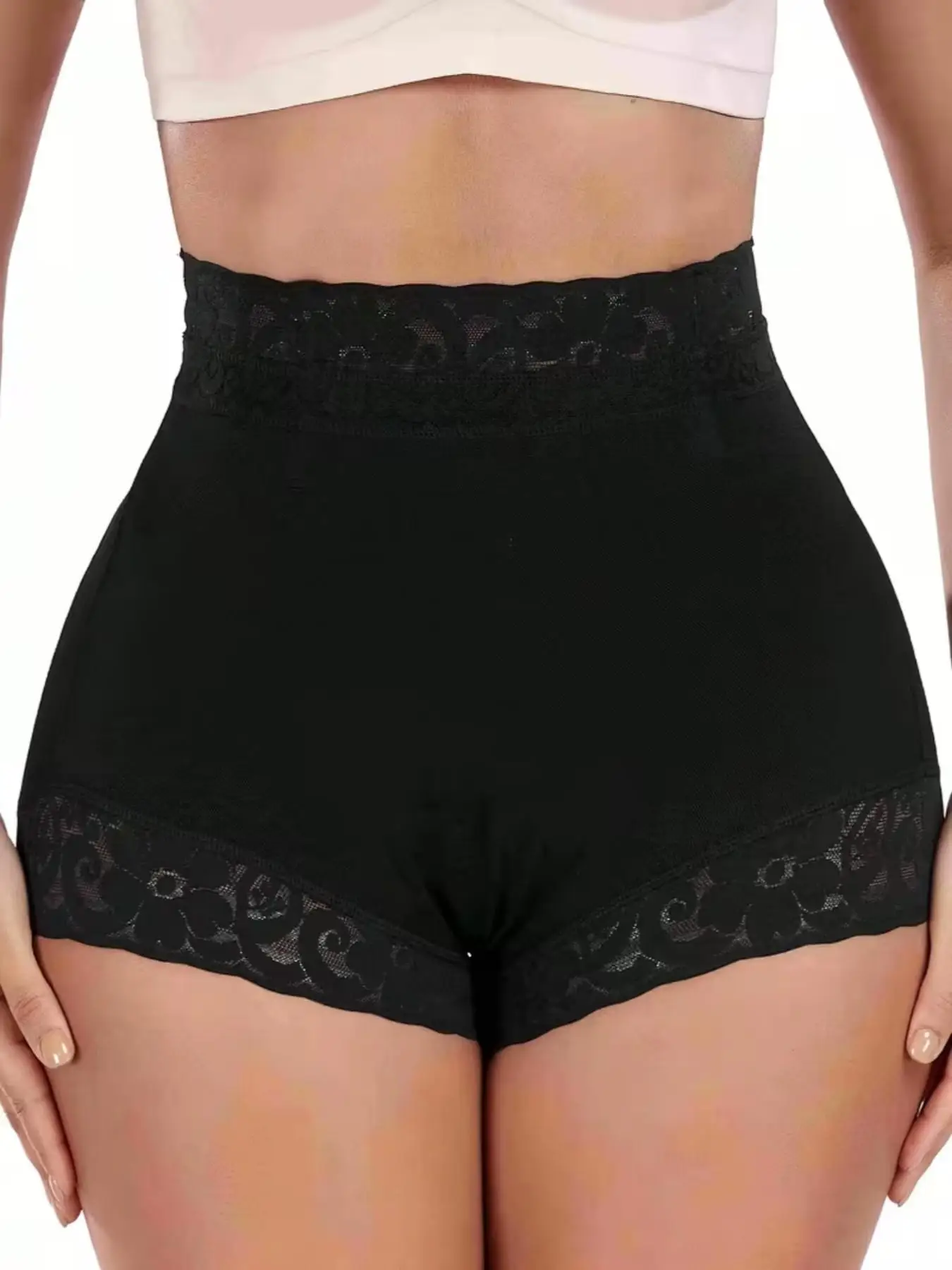 Women's Solid Color Butt Lifting Shapewear Shorts Tummy Control Body Shaper Comfortable Hip Enhancer Underwear Everyday Wear image 2
