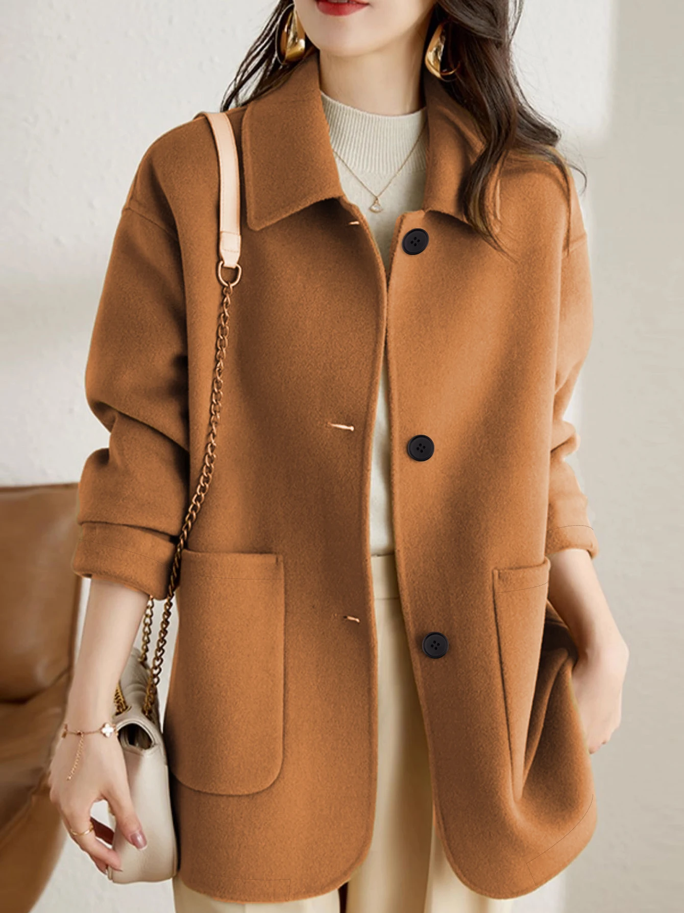 

Women's Oversized Loose Casual Long Jacket Top Comfortable Outerwear Fashionable Streetwear Style