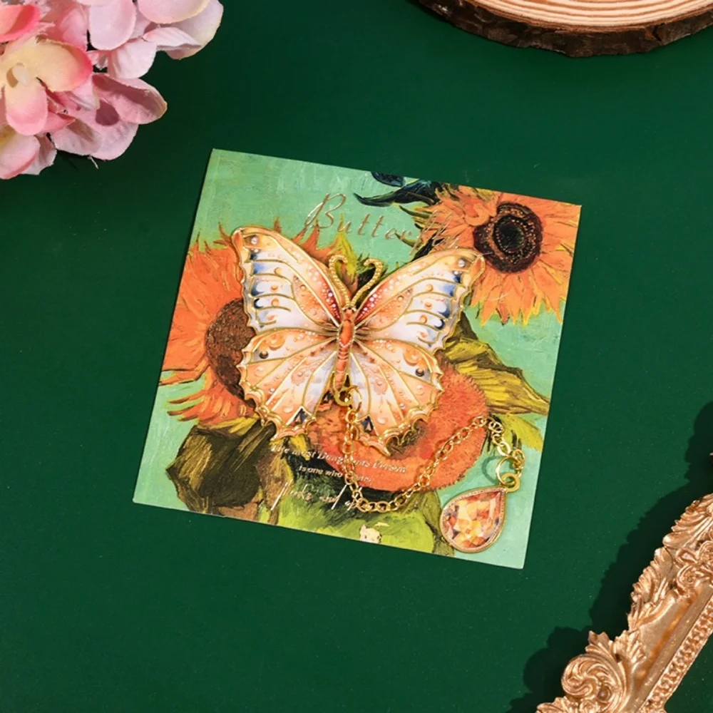 Marcador de metal de mariposa retro con estilo exquisito y sofisticado, mezclan un toque fresco y artístico para el libro de lectura