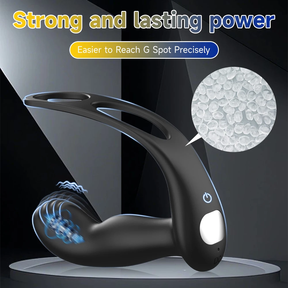 App Remote Controlled Anal Toy Vibrating Butt Plug Dual Penis Ring Vibrator 9 Mode Prostate Massager Anal Plug Sex Toys for Men