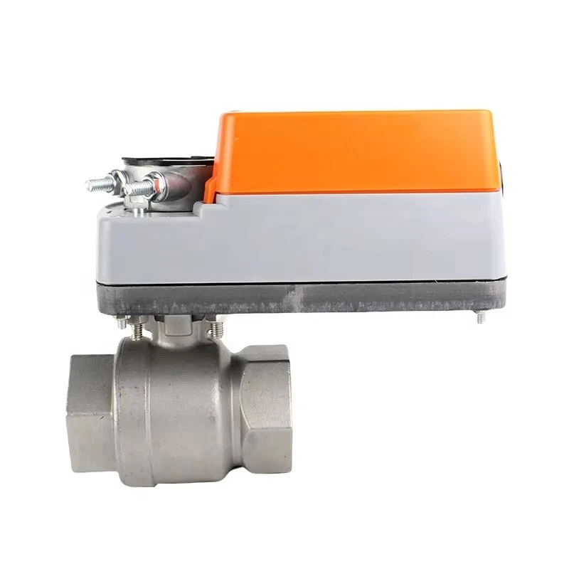 Modulating Electric Ball Valve Rotary Actuator Threaded Connection Irrigation 4-20mA 0-10V PN10  Stainless Steel Ball Valves