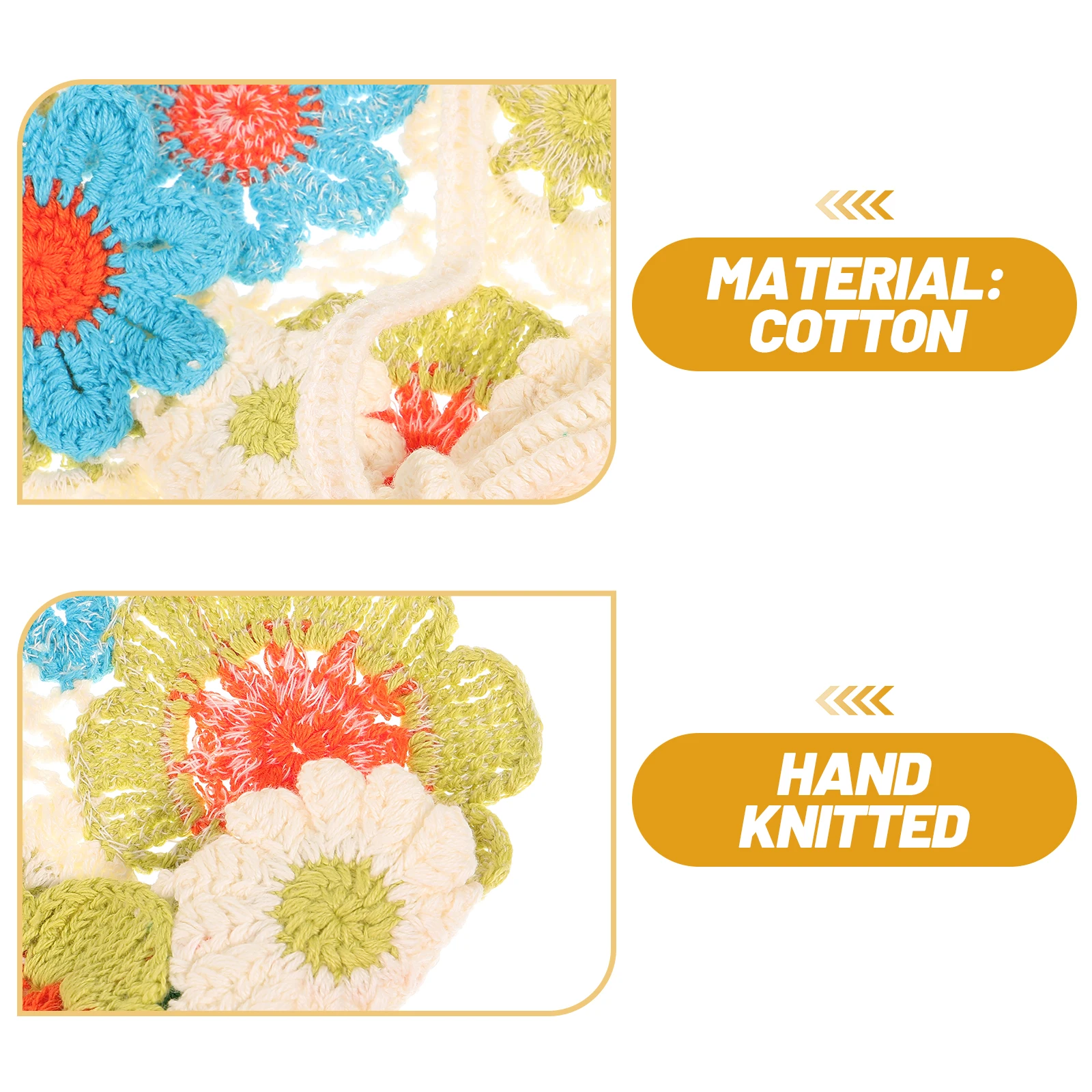 

Crochet Hair Scarf Floral Cotton Bandana For Women Elegant Headband Party Travel Accessory Knitted Headscarf Flower