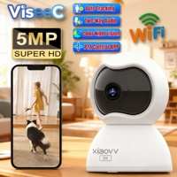 Xiaovv 5MP 3K HD Wireless Indoor Security Camera WiFi IP Mini Surveillance with Auto Tracking Pan&Tilt 8x Digital Zoom