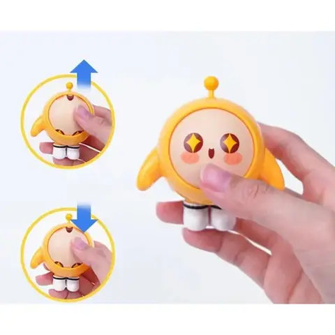 7cm Eggy 파티 트위스트 에그 블랙 핑크 옐로우 블루 그린 슬라이딩 페이스 변경 장난감 해피 인형 그림 소년 소녀 선물