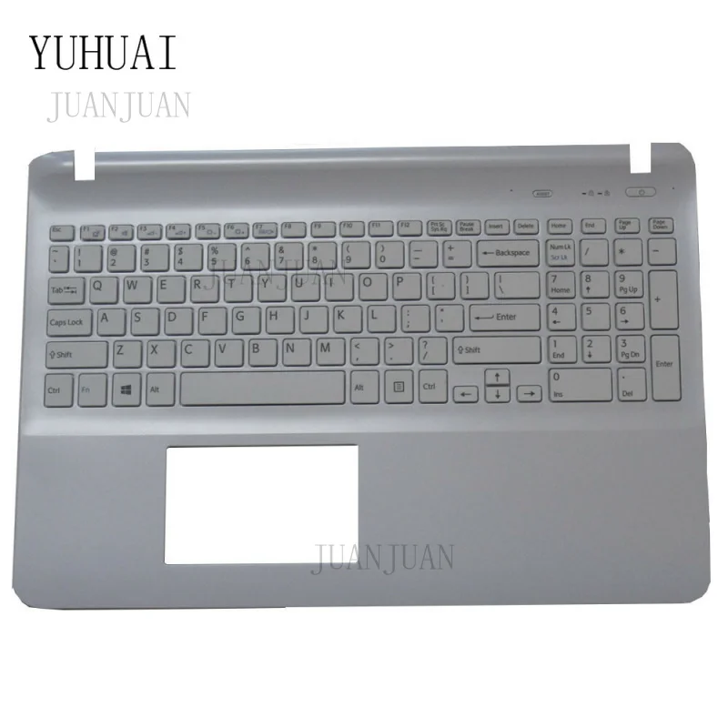 

A+ For sony Vaio SVF152A29M SVF15E svf1521p1r US keyboard white Palmrest Cover
