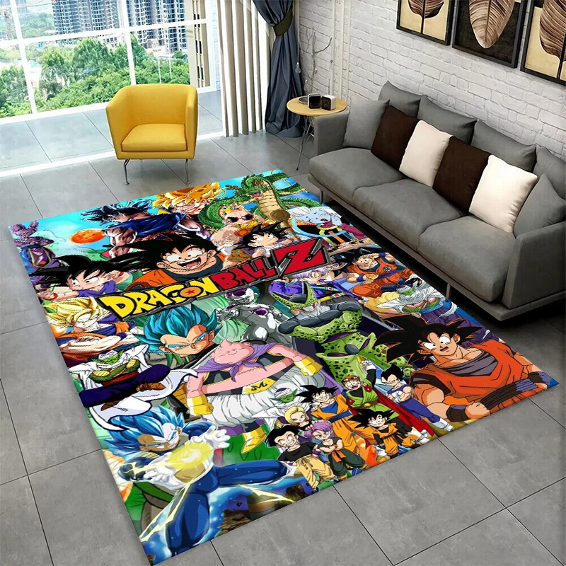 Tapis de jeu de dessin animé D-Dragon Ball pour salle de jeux, chambre à coucher, salon, canapé, décoration de la maison, tapis pour enfants, tapis antidérapant