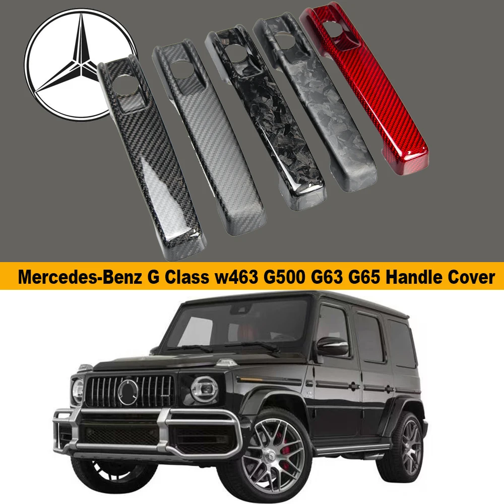 Brand New Material Dry Carbon Fiber 3K Twill And Forged Carbon Fiber For Mercedes Benz G Class Handle 1set\5pcs