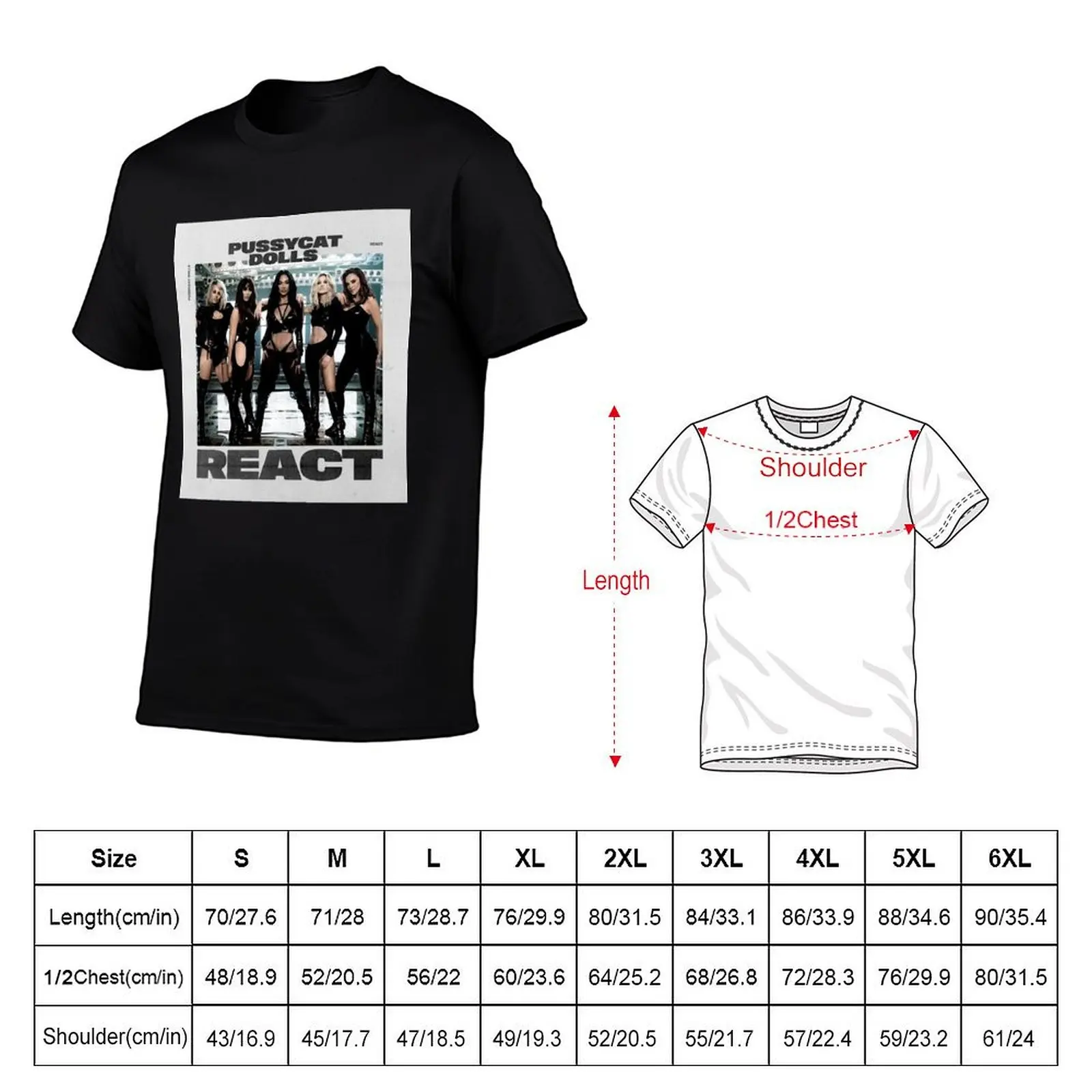 Pussycat-Dolls Funny Reacts T-Shirt Breathable Sportswear for Men T-Shirt