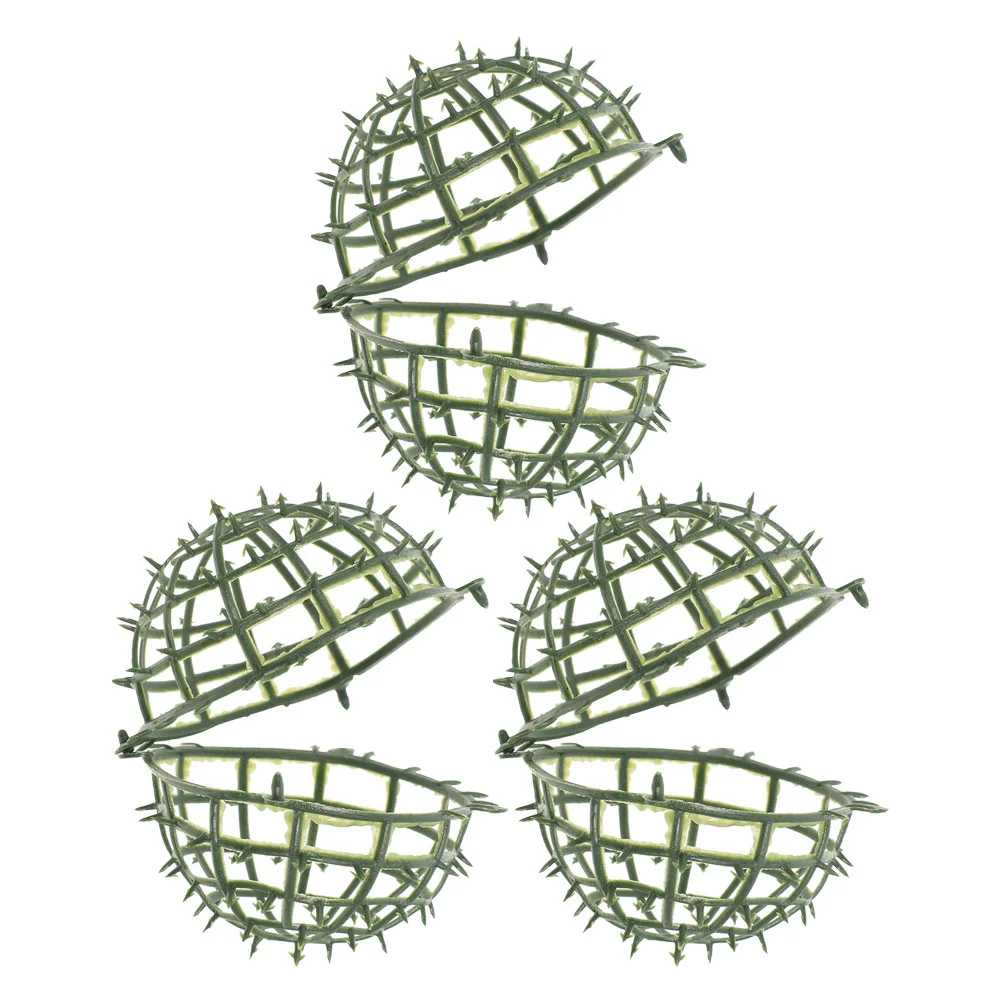 

3 Pcs Flower Arrangement Basket Stand Artificial Ball Plants Grass Ornament Rack Harvest Shopping