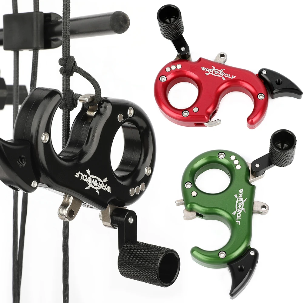 

Archery Release 3 Finger Compound Bow Release Aluminum Alloy Grip Caliper Sensitivity Adjustable L/R Hand Hunting Shooting
