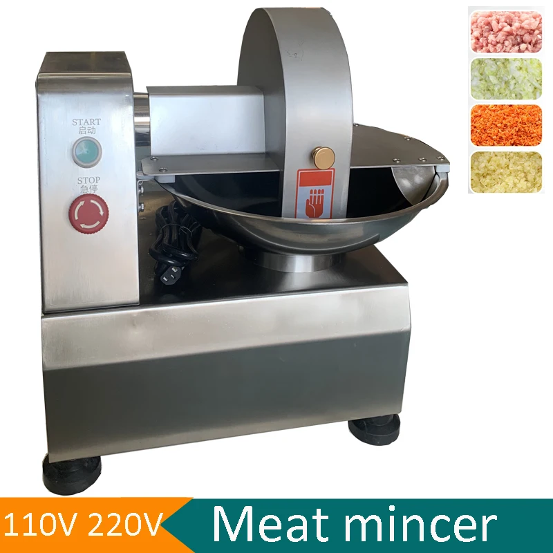 Vegetable Chopping Machine 5L Meat Mincer Stainless Steel Vegetable Grinder Meat Bowl Cutters Meat Choppers 370W